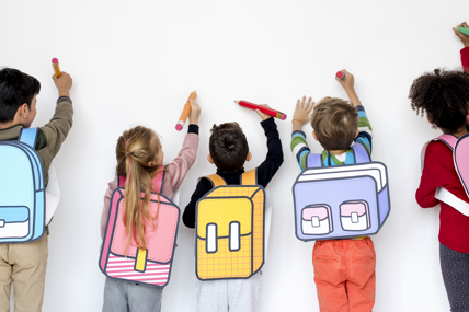 Klasgenoten Vrienden Tas School Onderwijs