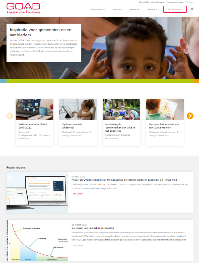 Screenshot GOAB Site